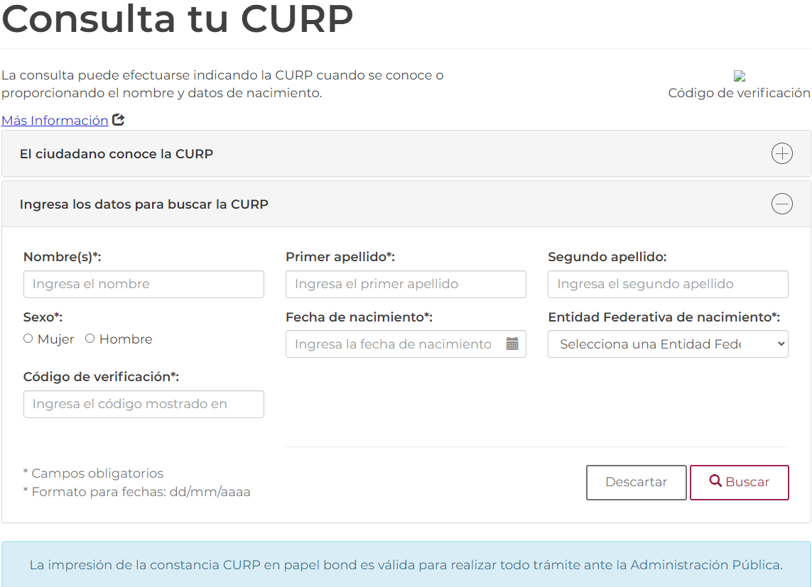 ¿Para qué se utiliza la CURP?